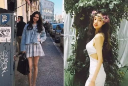 女模吃瓜,瓜果飘香中的时尚美味之旅